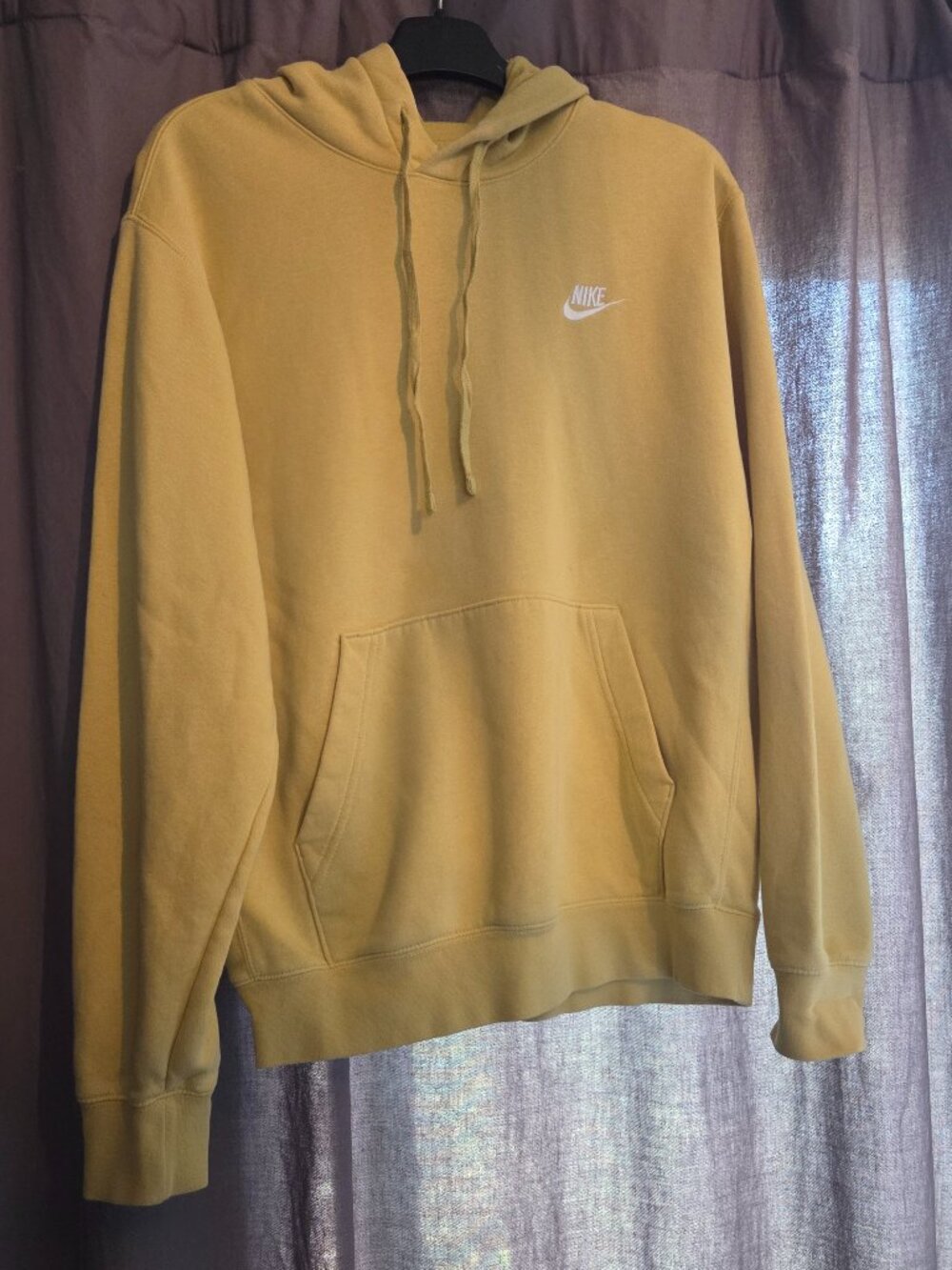 Nike Yellow Hoodie with White Swoosh Logo, AS